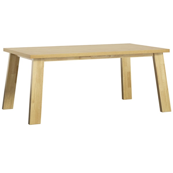 Lincoln Oak Table with 4x Lincoln beige chairs