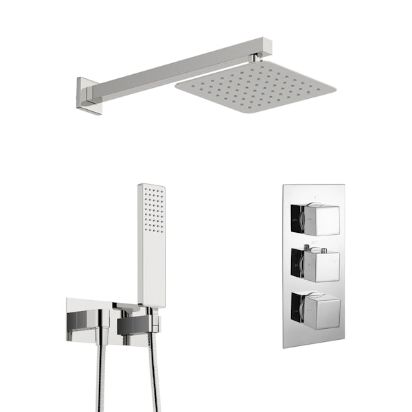 Kirke Connect concealed thermostatic mixer shower with wall arm and handset