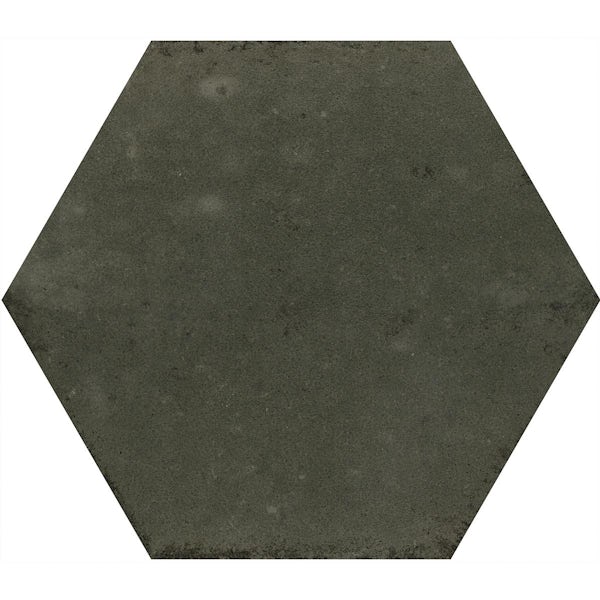 Calcolo Hope ash hexagon gloss ceramic wall tile 150 x 173mm