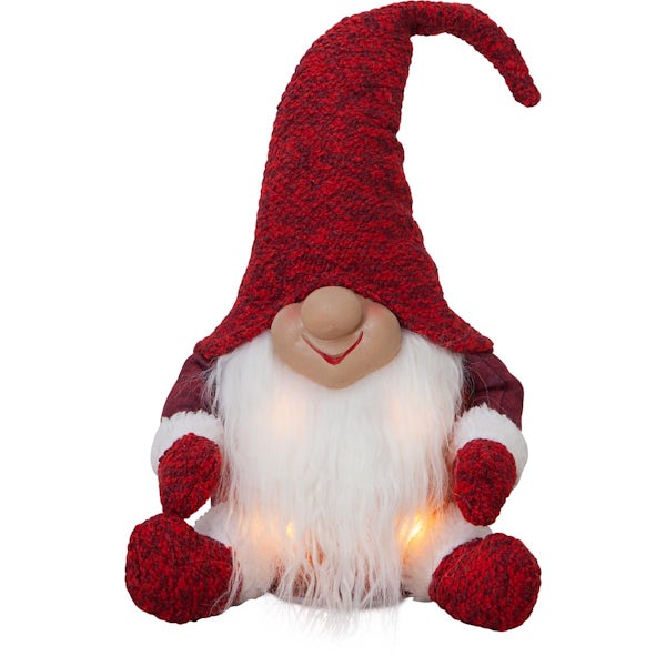 Eglo Christmas gnome LED decoration in red