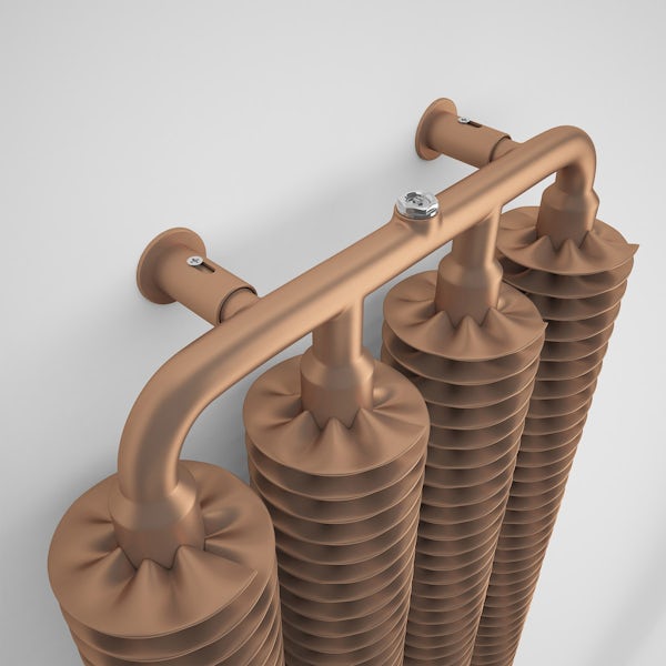 Terma Ribbon V bright copper designer radiator 1720 x 290
