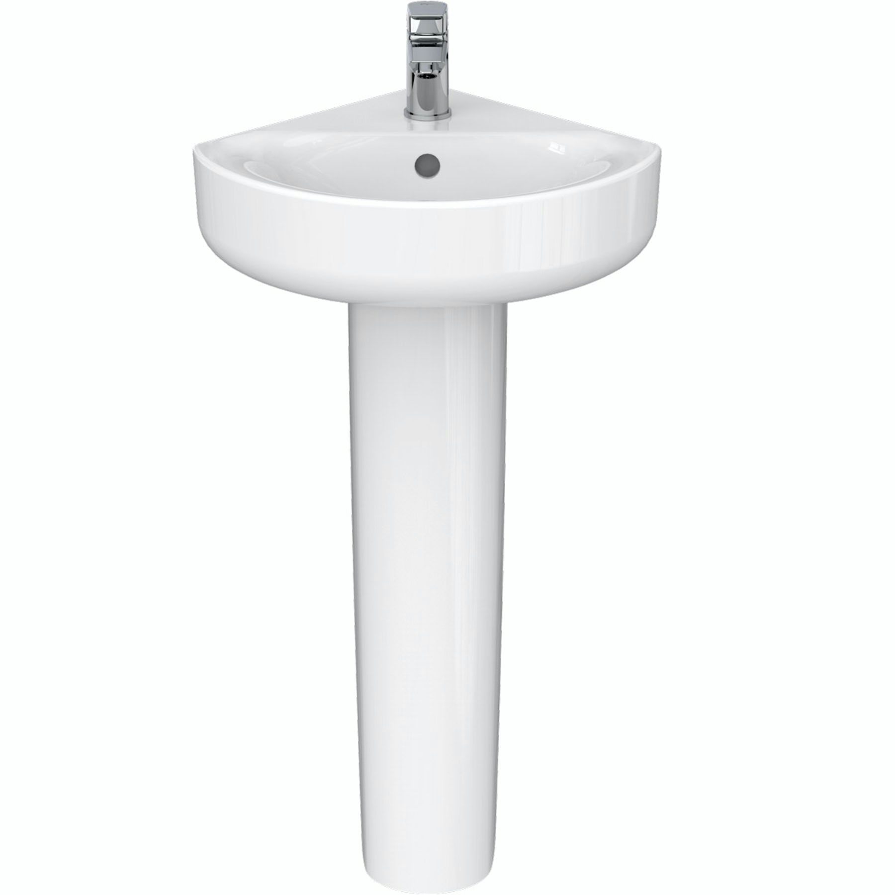 Ideal Standard Conca washbasin white, with Ideal Plus, with 1 tap hole,  ungrounded, without overflow