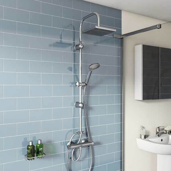 Clarity thermostatic shower valve with riser rail kit