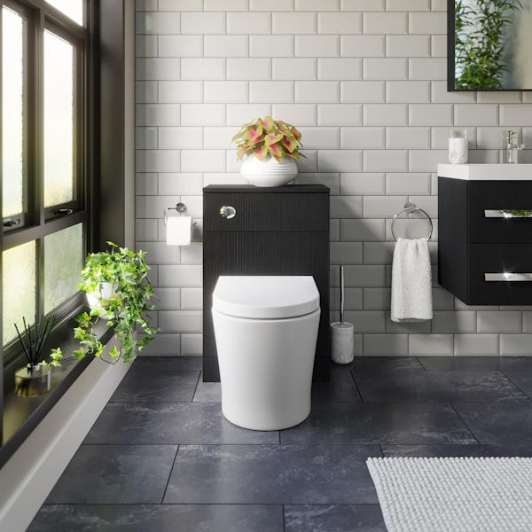 Orchard Wye essen black back to wall toilet unit 500mm