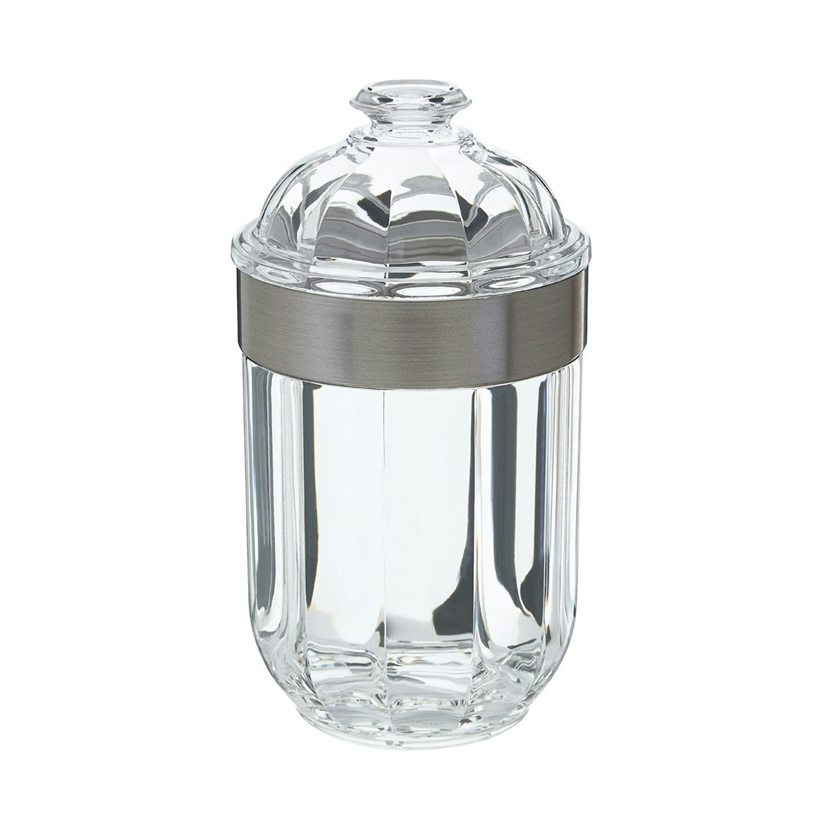 Accents Silver medium acrylic storage jar