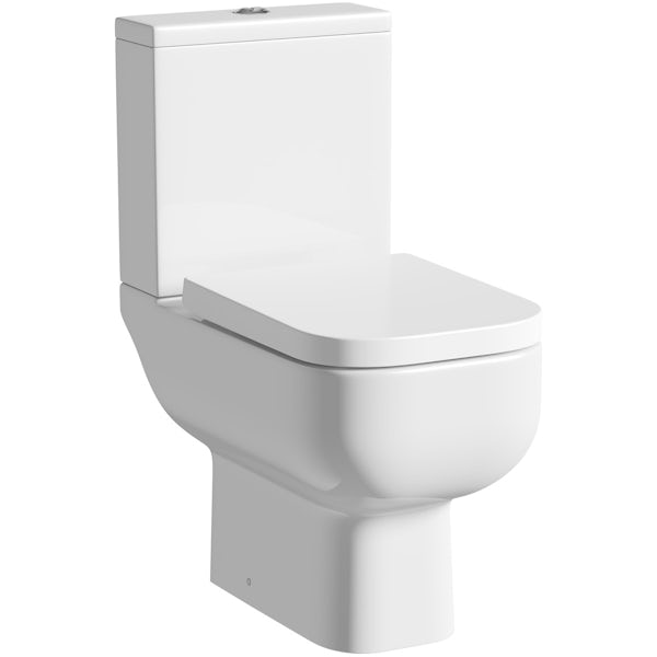 RAK Series 600 close coupled toilet with soft close seat and pan connector