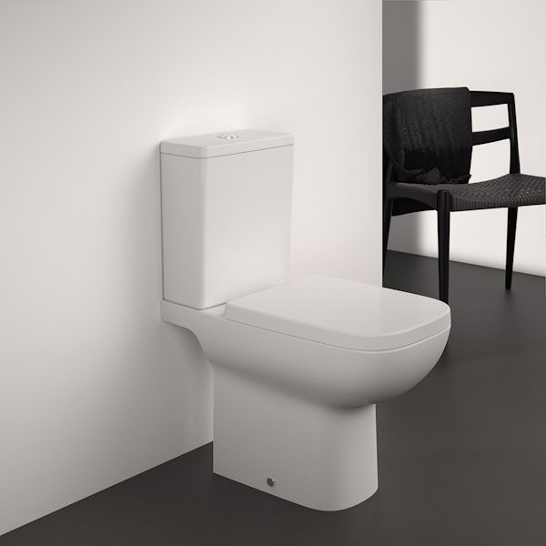 Ideal Standard i.life A rimless close coupled toilet with 2.6/4 dual flush and slow close seat