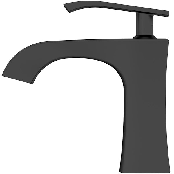 The Bath Co. Longleat matt black basin mixer tap