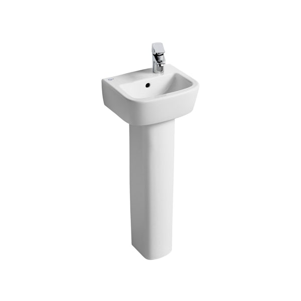 Ideal Standard Tempo 1 tap hole right handed full pedestal basin 350mm