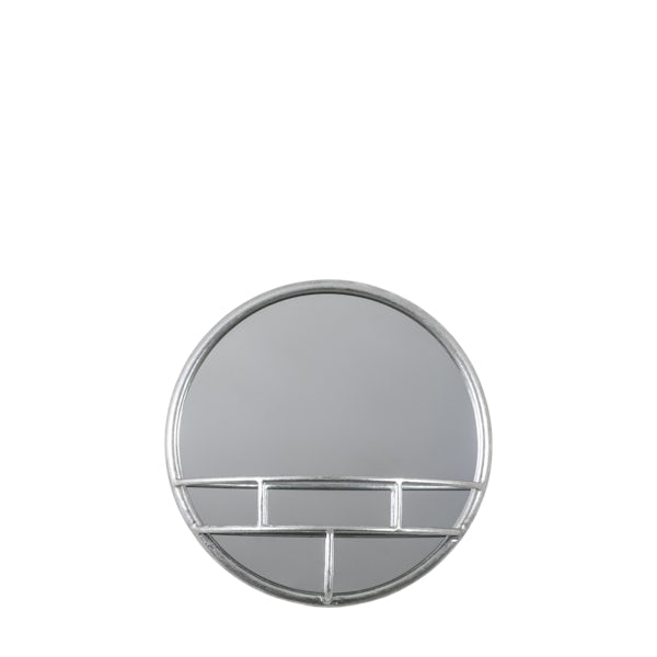 Accents Milton round mirror in silver 400 x 400mm