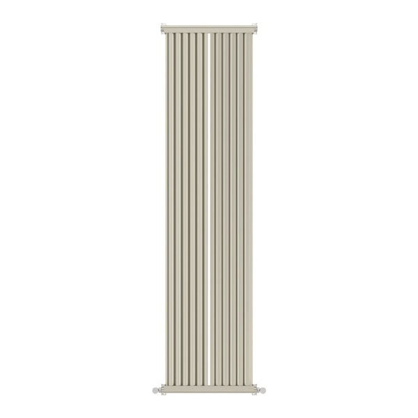 The Heating Co. Zephyra brushed aluminium vertical radiator