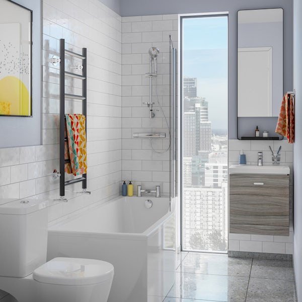 Ideal Standard Concept Space elm complete right handed shower bath suite 1700 x 700