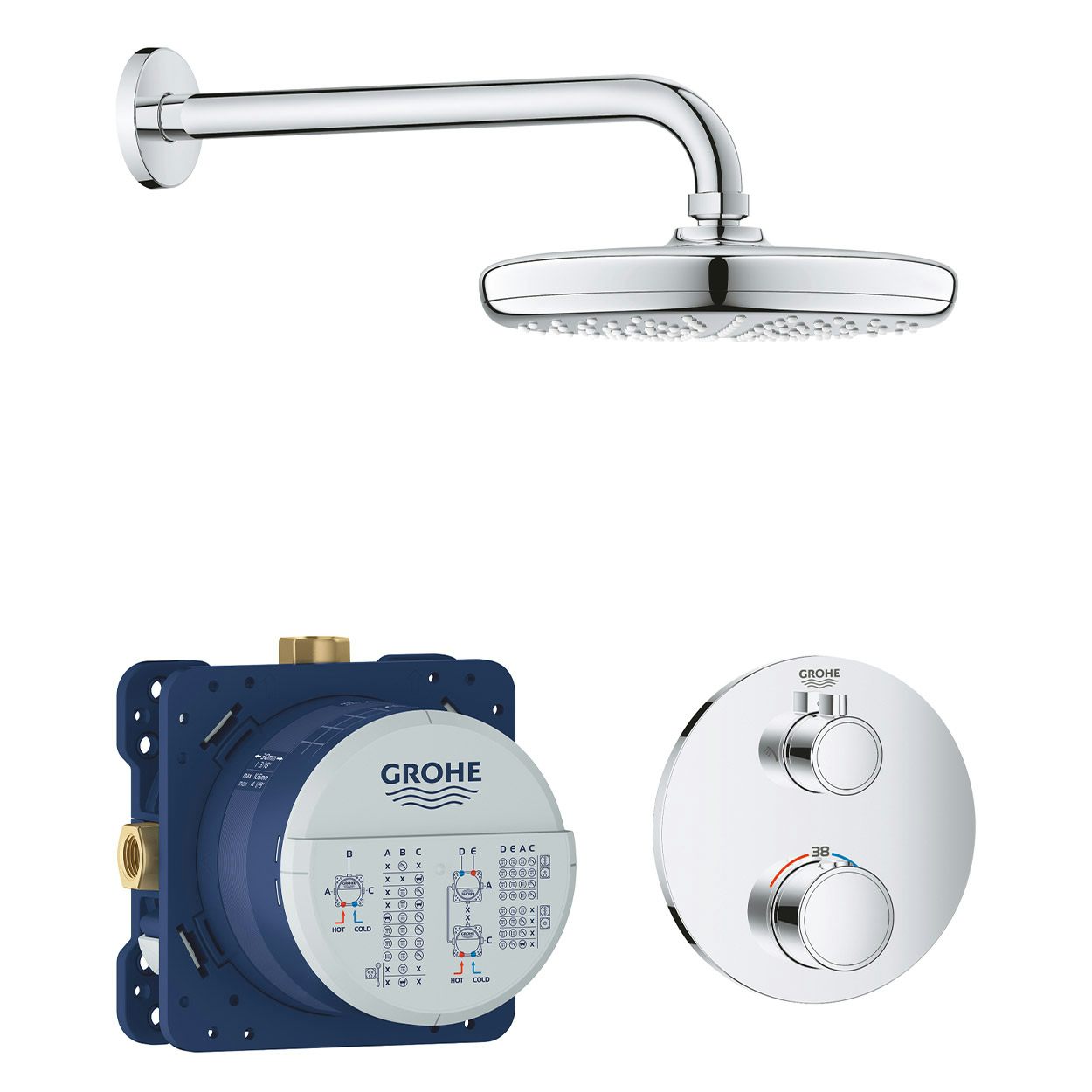 Grohe Grohtherm Perfect Shower set with Tempesta 210mm shower head