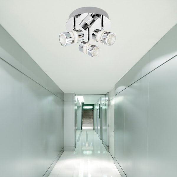 Searchlight Bubbles effect 3 light bathroom ceiling light