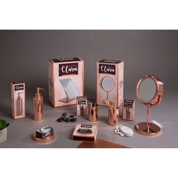 Accents Clara stainless steel rose gold toothbrush holder