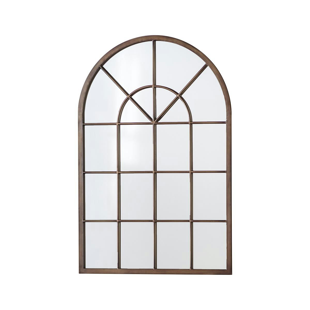 Accents Kelford arched bronze window mirror 600 x 900mm | VictoriaPlum.com