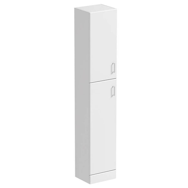 Sienna White Tall Wall Cabinet 300