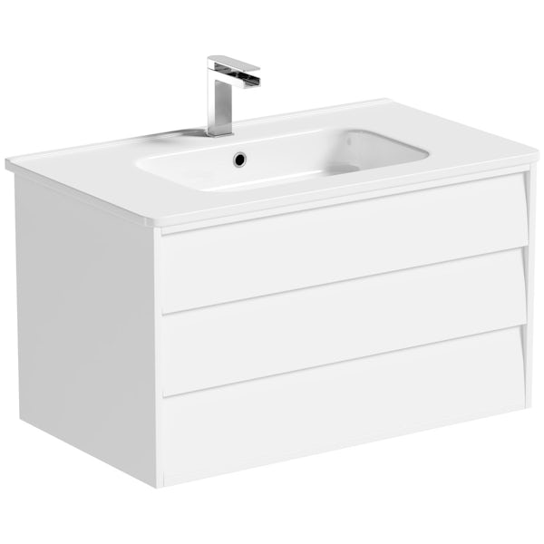 Mode Cooper white vanity unit 800mm and mirror offer
