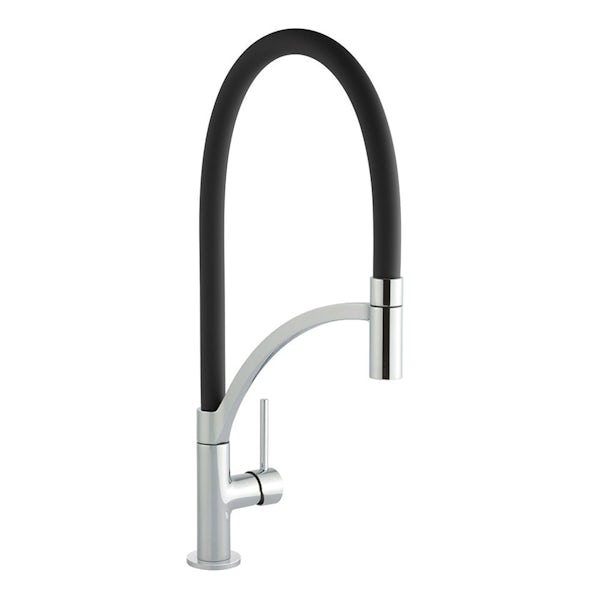 Schon WRAS Lomond pull out spray tap with black hose