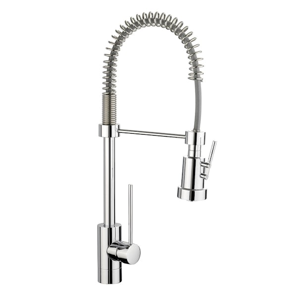 Rangemaster Pro Spray kitchen tap with pull down spout