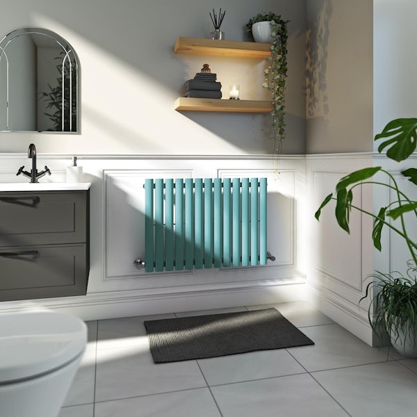 The Tap Factory Vibrance blue vertical panel radiator