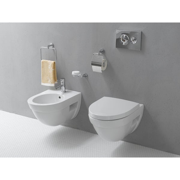 VitrA Minimax chrome toilet roll holder with cover