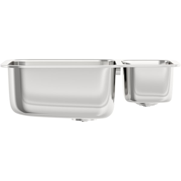 Tuscan Florence stainless steel 1.5 bowl universal undermount kitchen sink