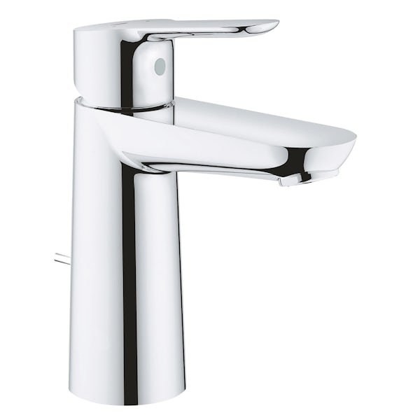 Grohe BauEdge medium basin mixer tap with pop up waste