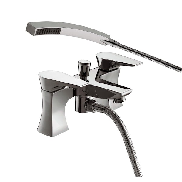 Bristan Hourglass chrome basin and bath shower mixer tap pack