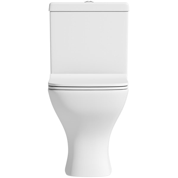 Orchard Derwent square rimless close coupled toilet with slim soft close seat