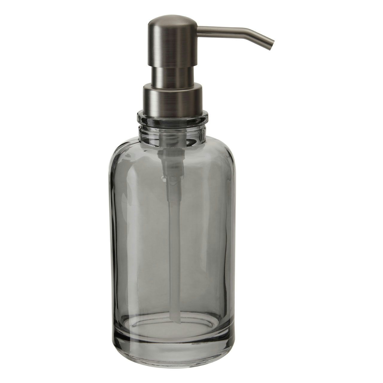 Accents Ridley grey glass large soap dispenser