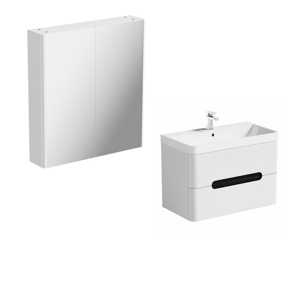Mode Ellis essen wall hung vanity unit 800mm and mirror cabinet offer