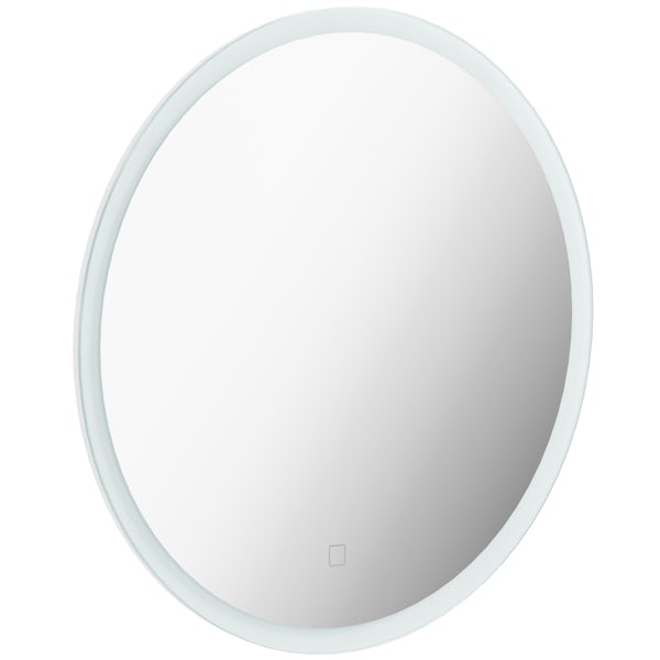 Mode Mayne round LED illuminated mirror 500mm with demister