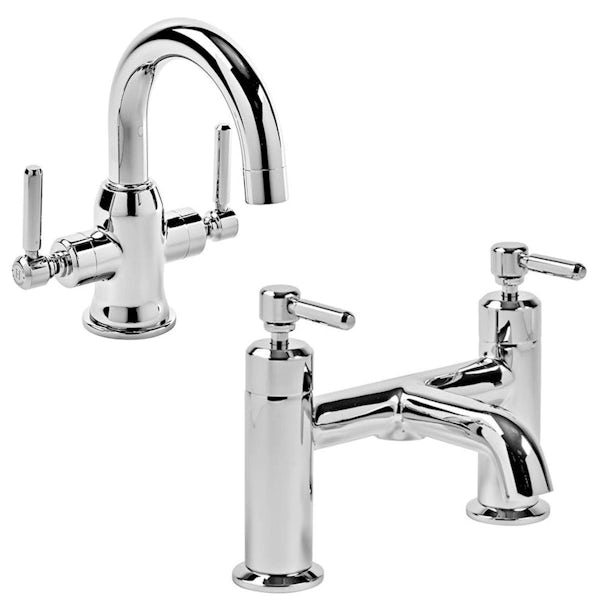 The Bath Co. Aylesford Timeless basin and bath mixer tap pack