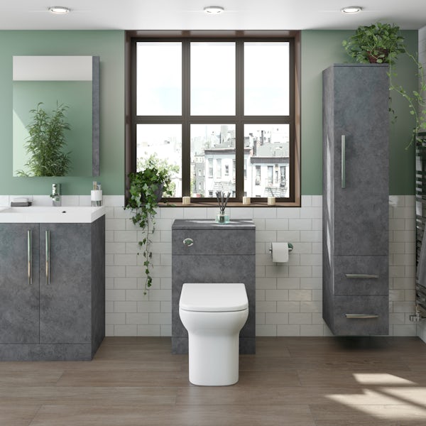 Orchard Kemp back to wall unit and Lune rimless toilet with soft close seat