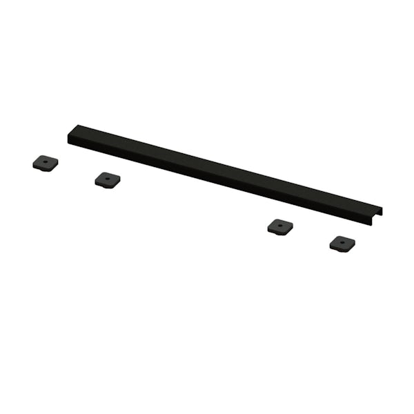 Orchard linear 300mm waste matt black cover plate