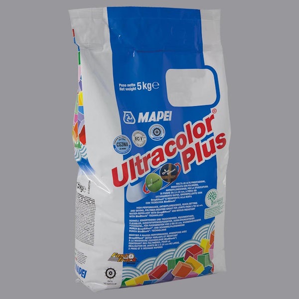 Mapei Ultracolor Plus medium grey wall and floor grout 5kg