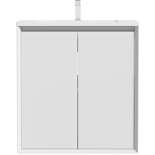 Mode Larsen white gloss floorstanding vanity unit and basin 800mm
