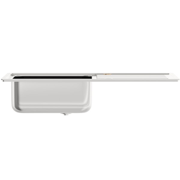 Bristan Index easyfit universal kitchen sink 1.0 bowl stainless steel