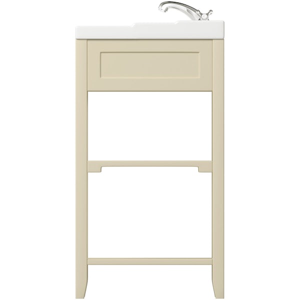 The Bath Co. Camberley satin ivory washstand with traditional basin 600mm