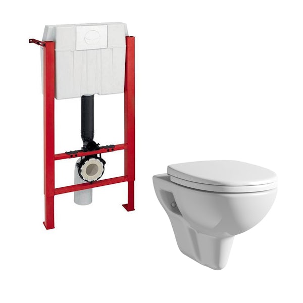 Orchard Eden wall hung toilet with soft close seat and wall mounting frame