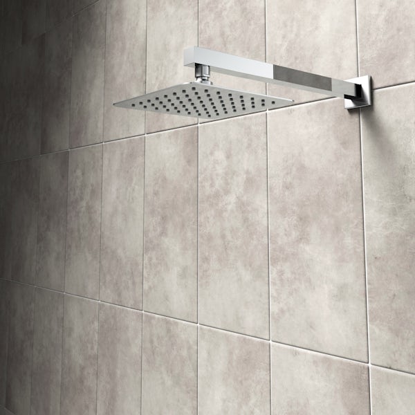 Mode Renzo square slim stainless steel shower head 200mm