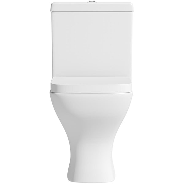 Orchard Derwent square shrouded close coupled toilet with wrapover soft close seat