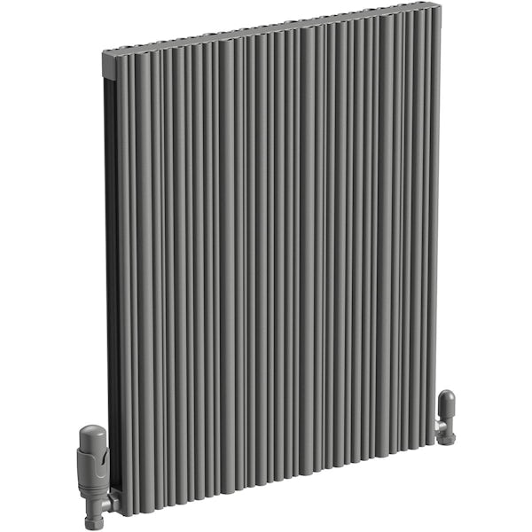 The Heating Co. Quebec matt grey aluminium radiator