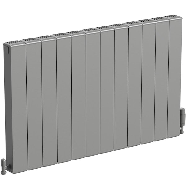 The Heating Co. Edmonton horizontal textured grey aluminium radiator
