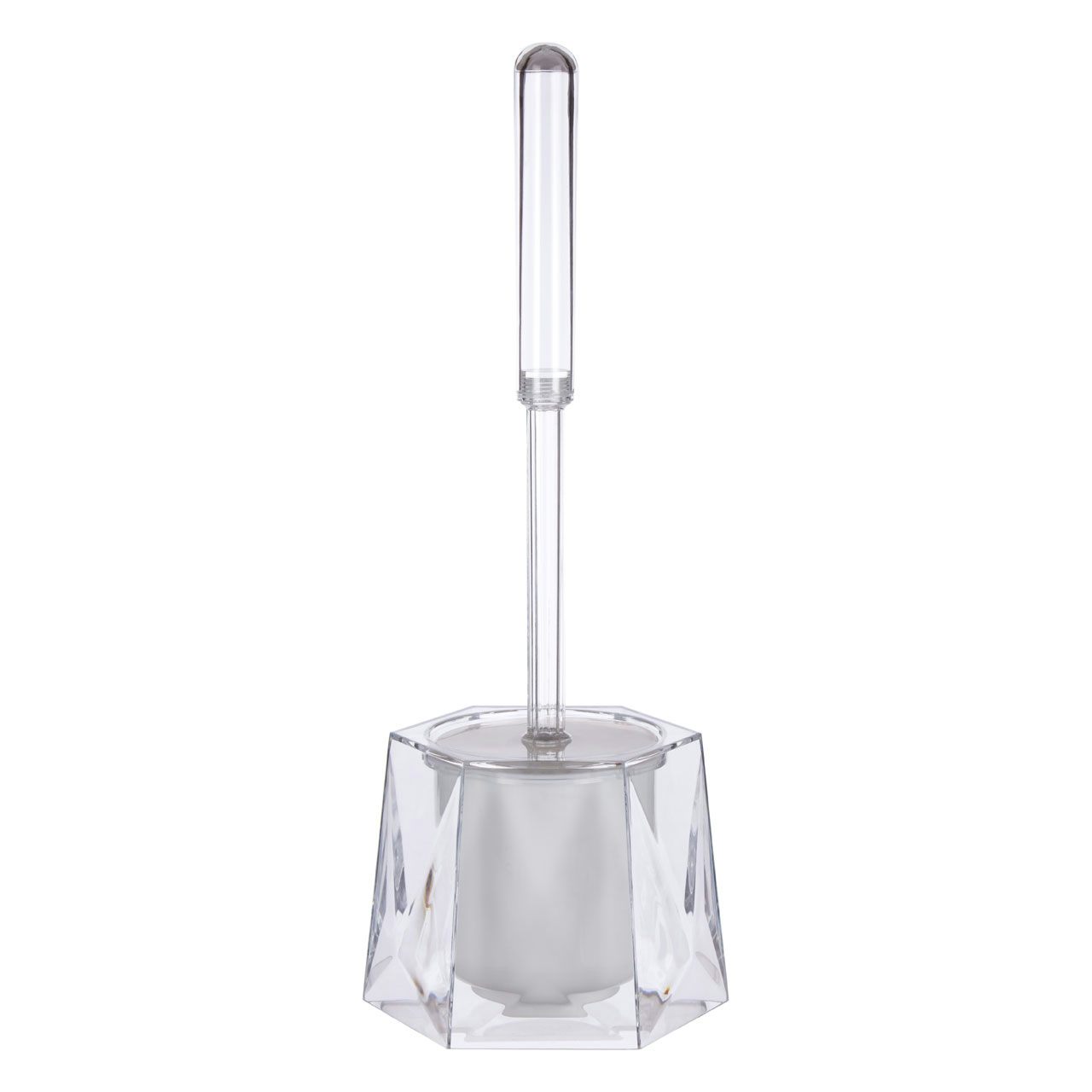 Accents Dow clear acrylic toilet brush and holder