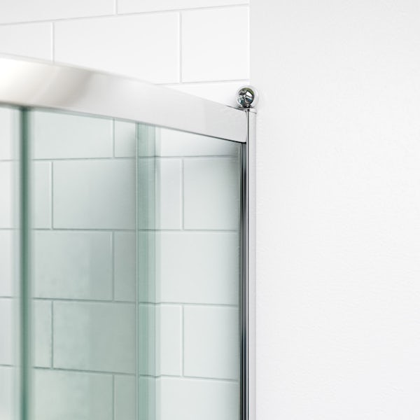 The Bath Co. Winchester traditional one door offset quadrant shower enclosure