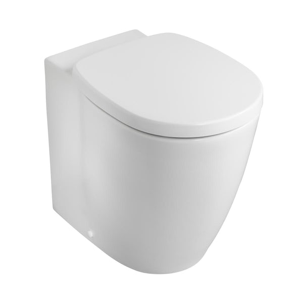 Ideal Standard Concept Freedom comfort height back to wall toilet with soft close seat, pneumatic cistern and square flush plate