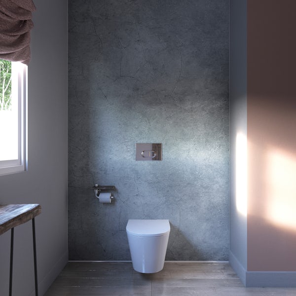 Showerwall Cracked Grey waterproof proclick shower wall panel