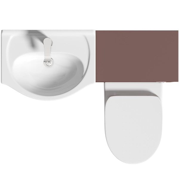 Orchard Lea tuscan red 1060mm combination and Eden back to wall toilet with seat